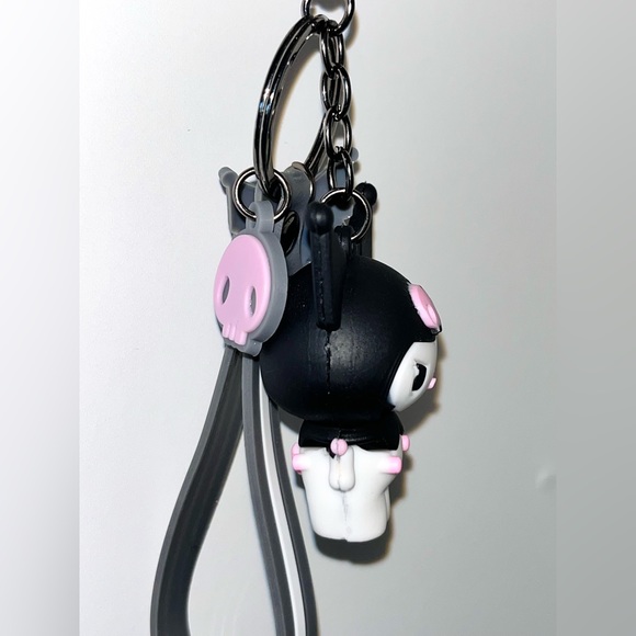 NEW Kuromi Keychain - Sanrio Hello Kitty Goth Emo Kawaii Anime Charm - Picture 4 of 8